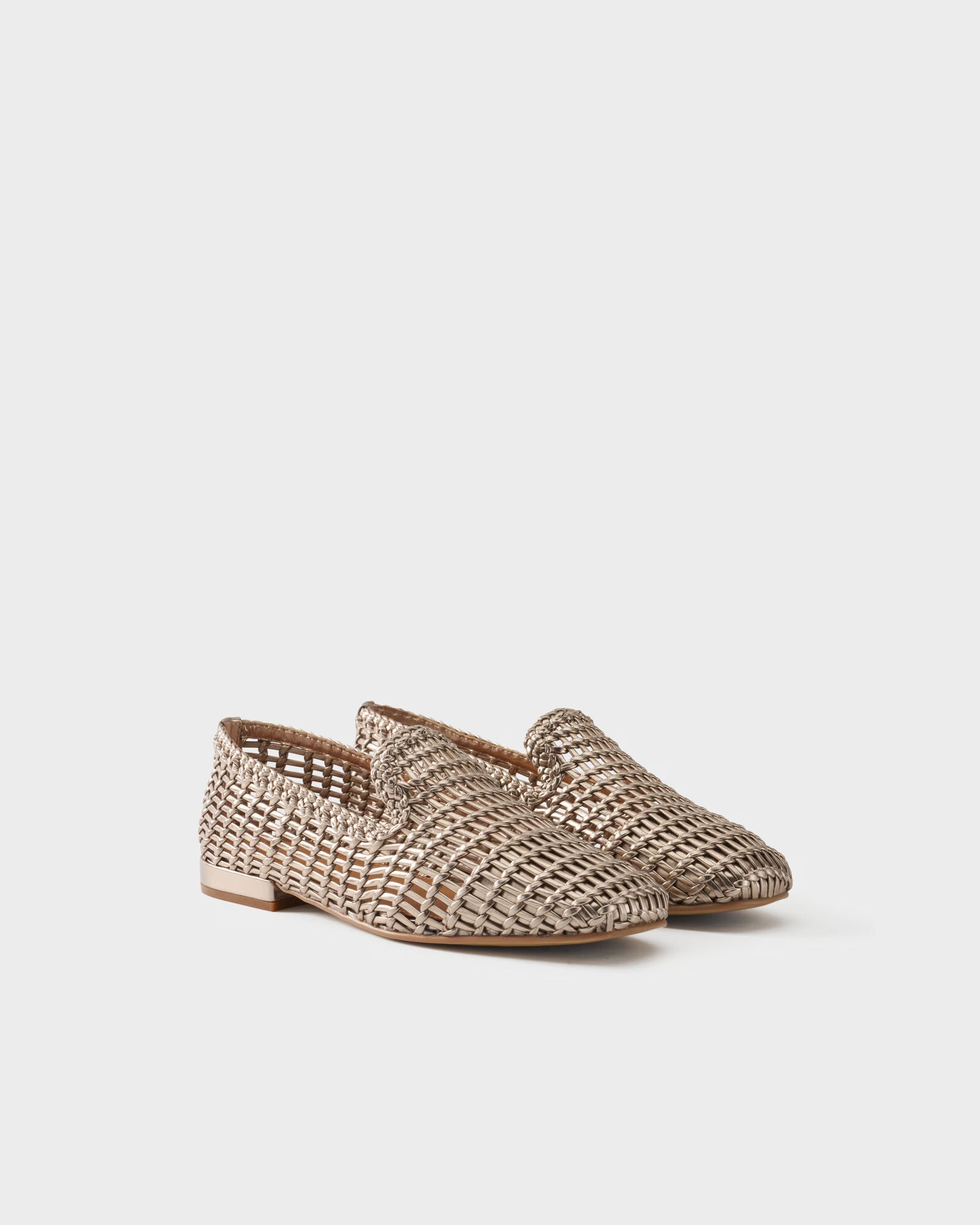 Loafer with laminated woven upper