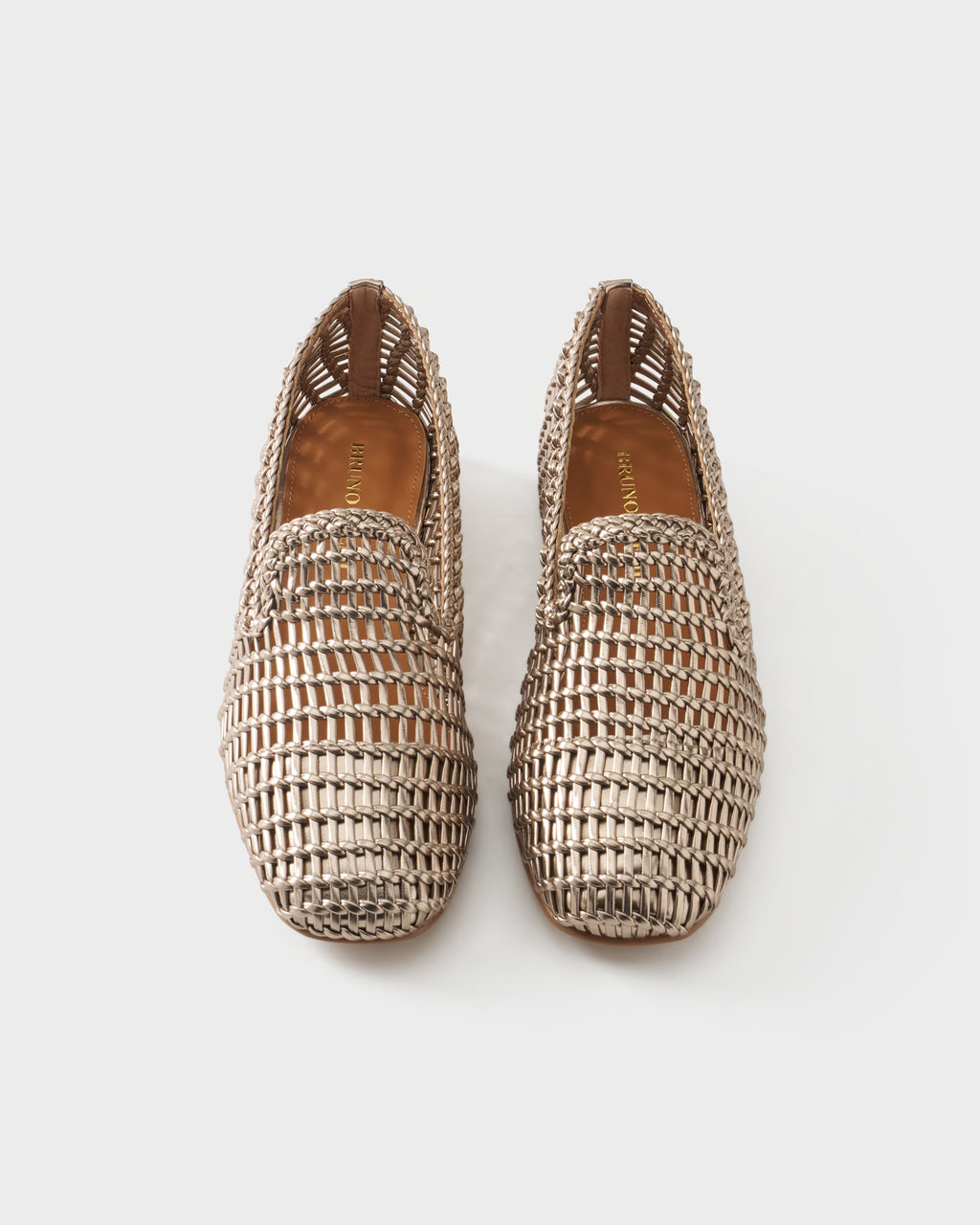 Loafer with laminated woven upper