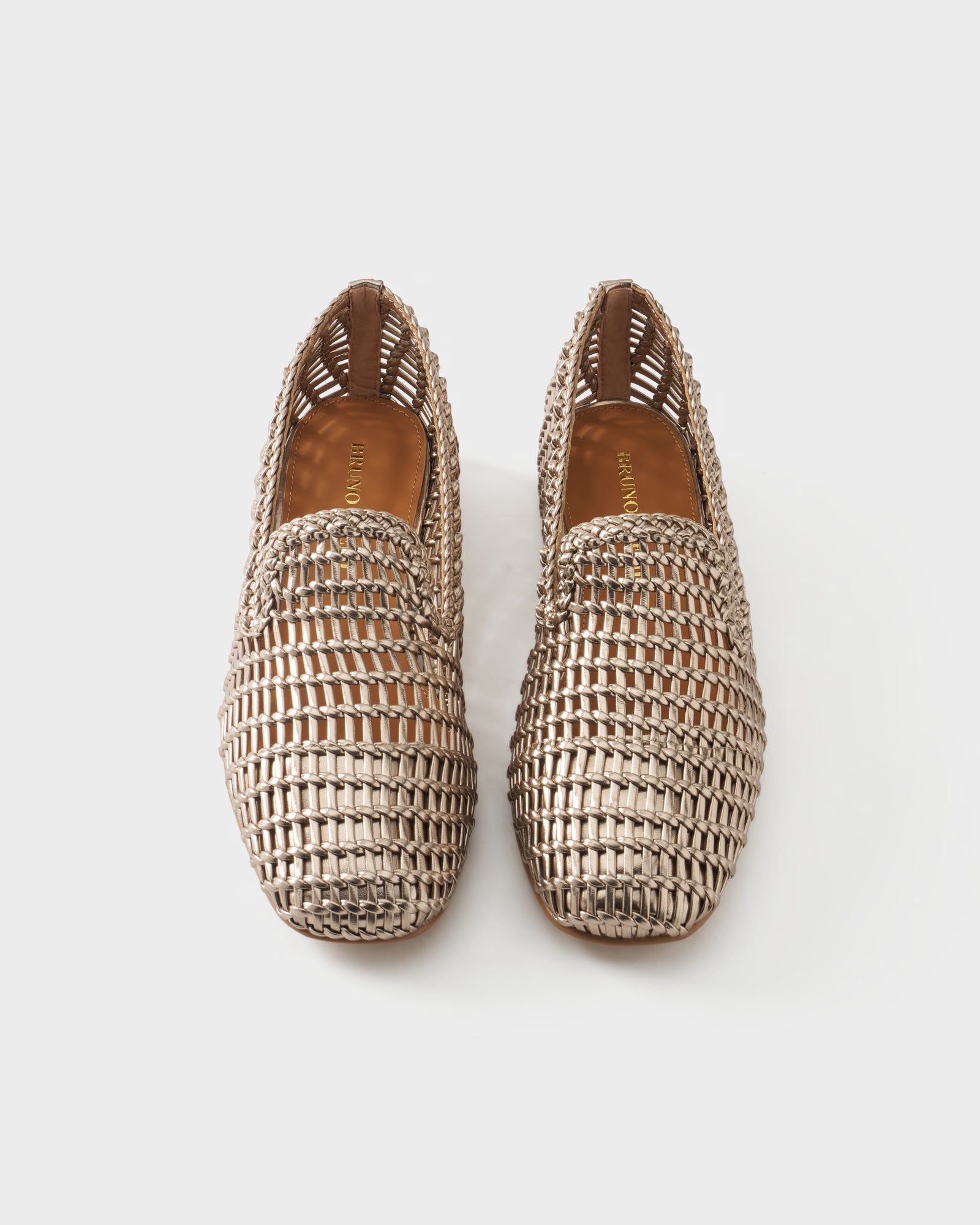 Loafer with laminated woven upper