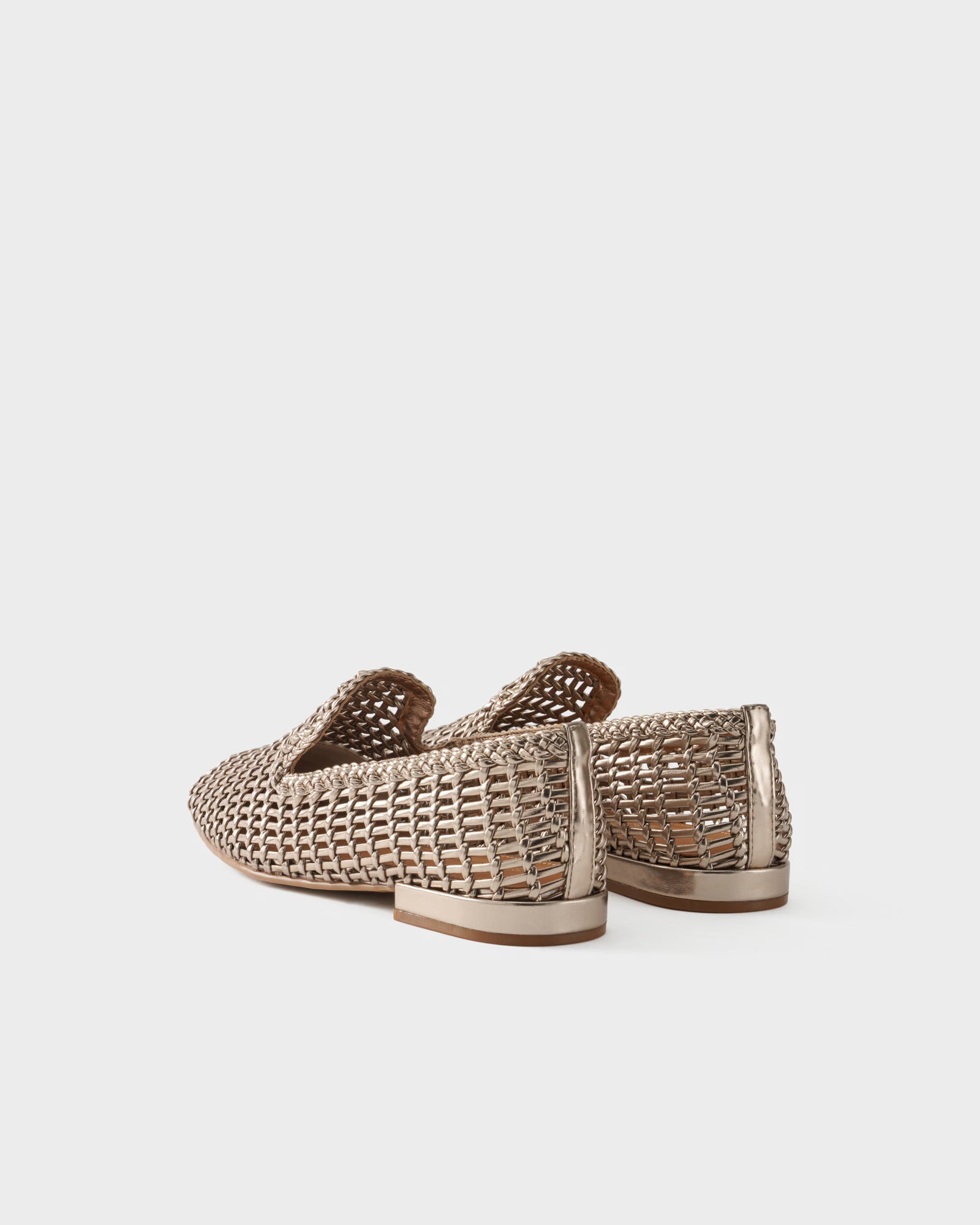 Loafer with laminated woven upper