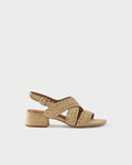 Slingback sandal in suede with crossover straps