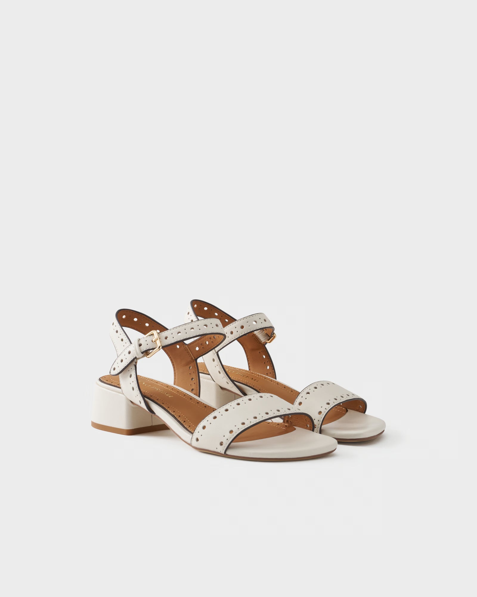 Slingback sandal in leather with strap