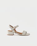 Slingback sandal in leather with strap