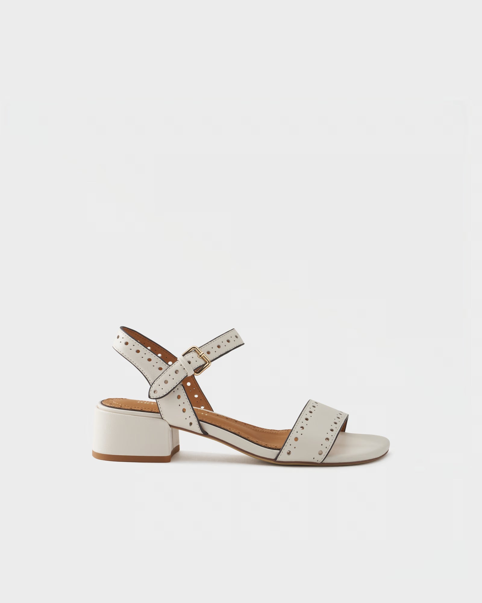 Slingback sandal in leather with strap