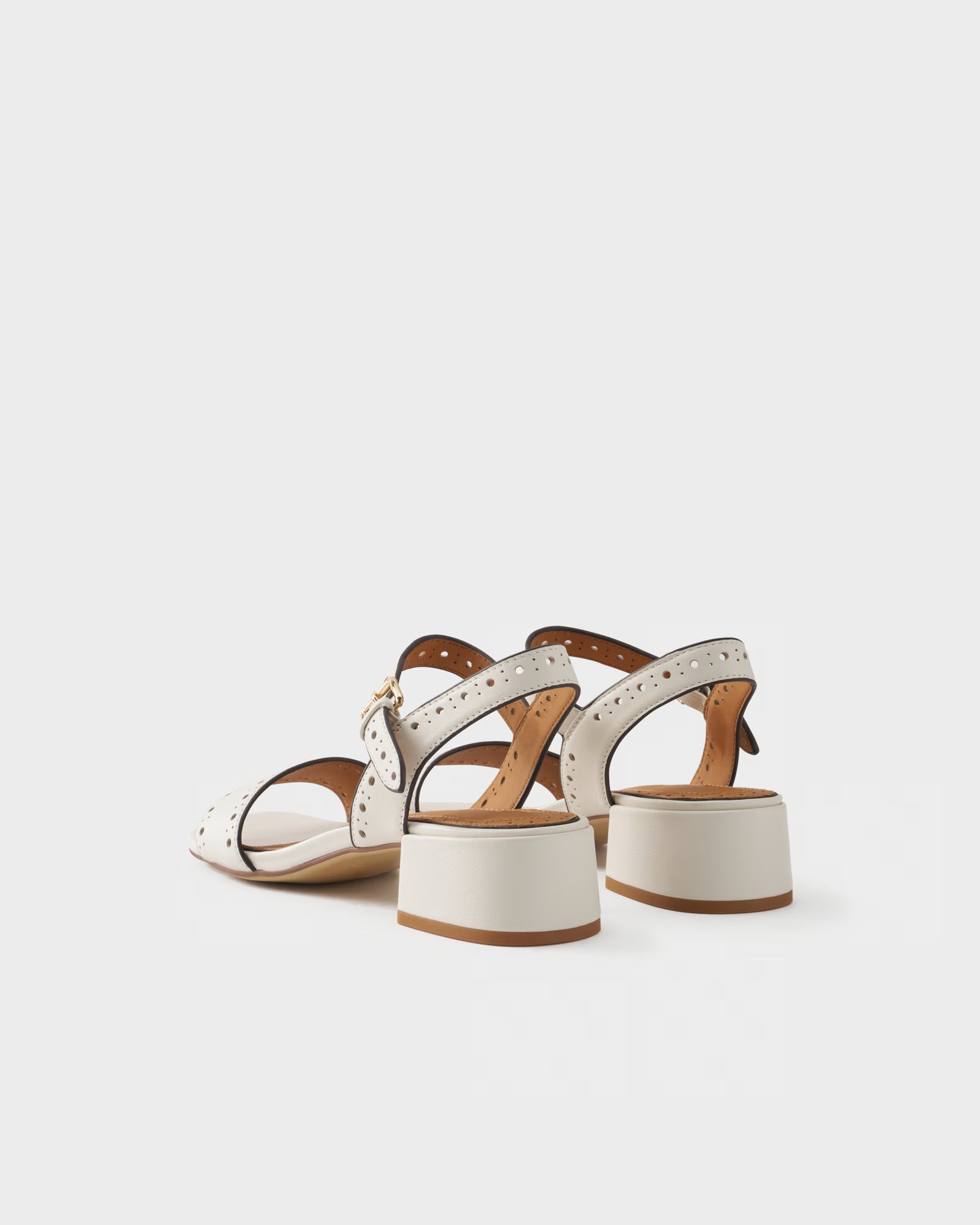 Slingback sandal in leather with strap