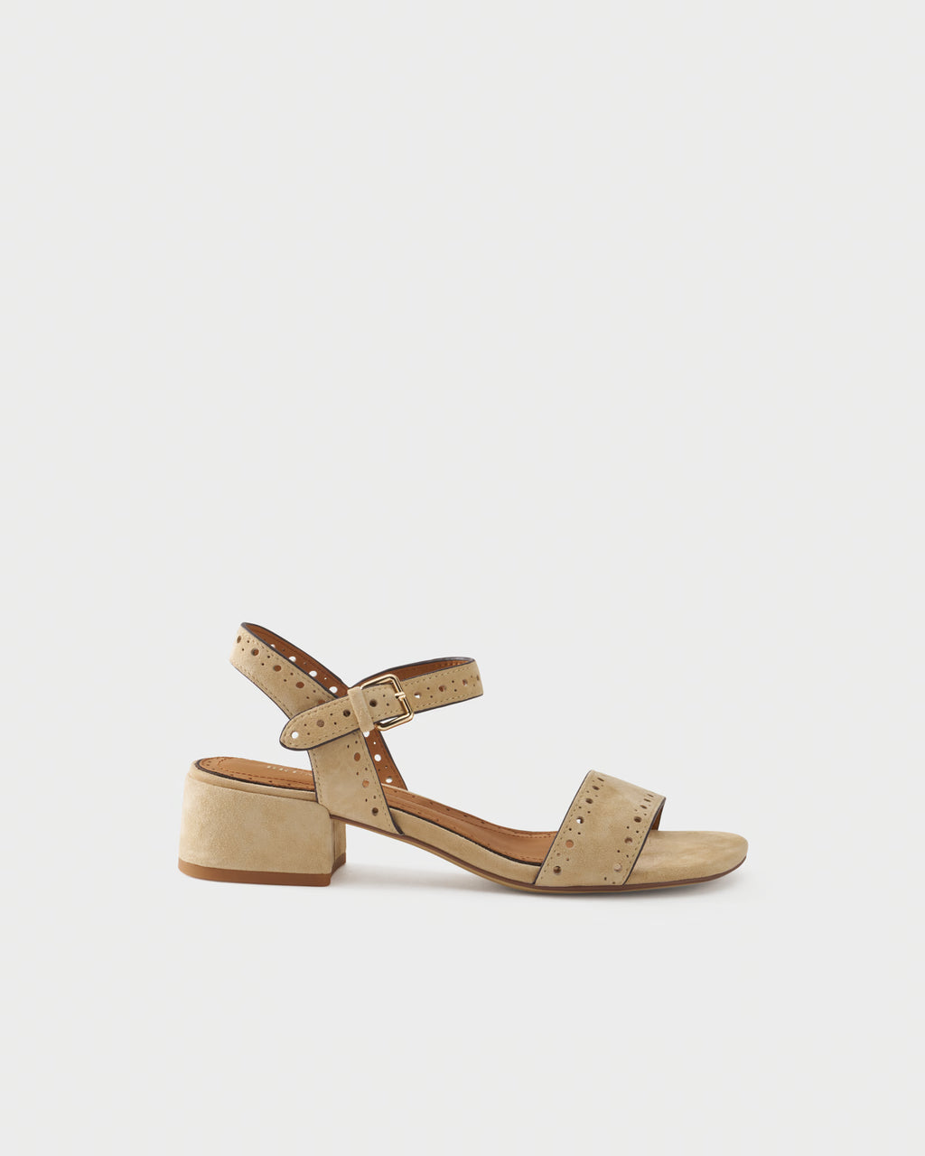 Slingback sandal in suede with strap