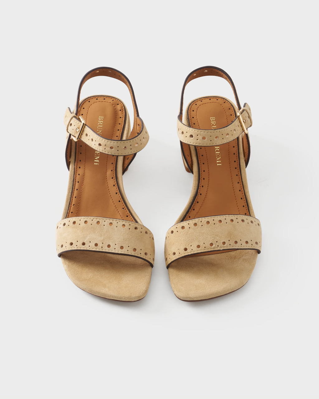 Slingback sandal in suede with strap