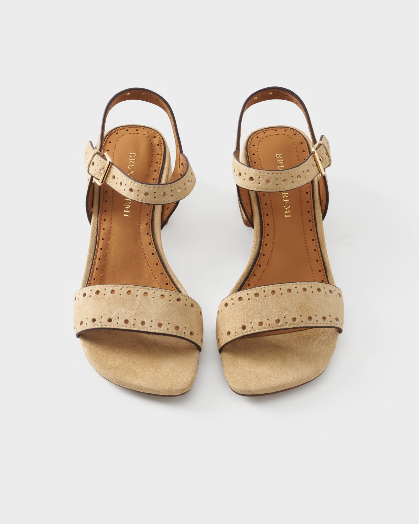 Slingback sandal in suede with strap