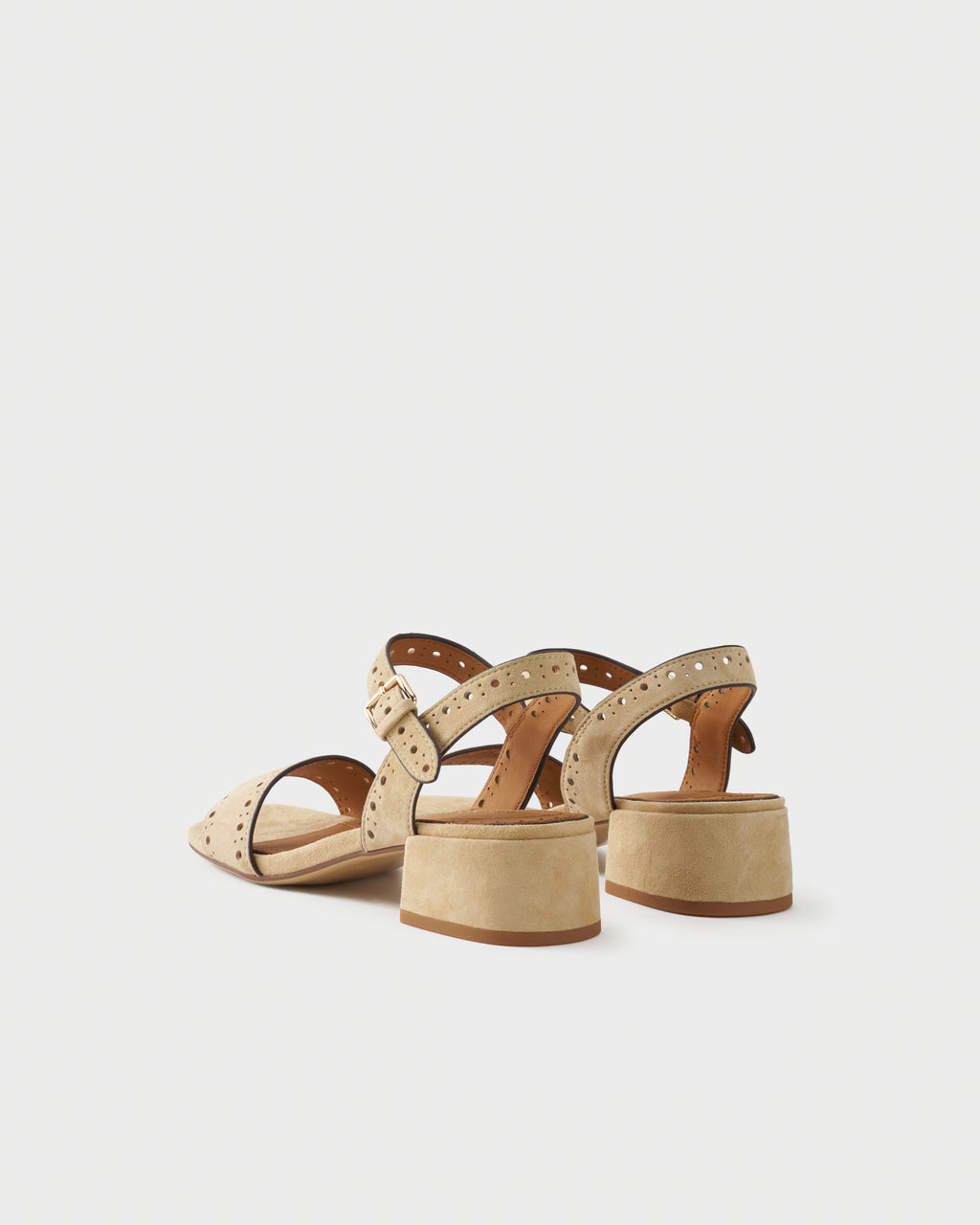 Slingback sandal in suede with strap