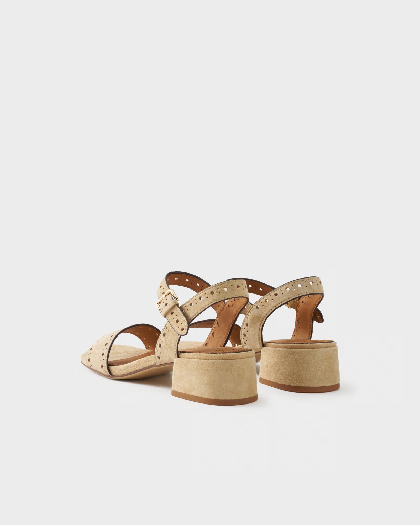 Slingback sandal in suede with strap
