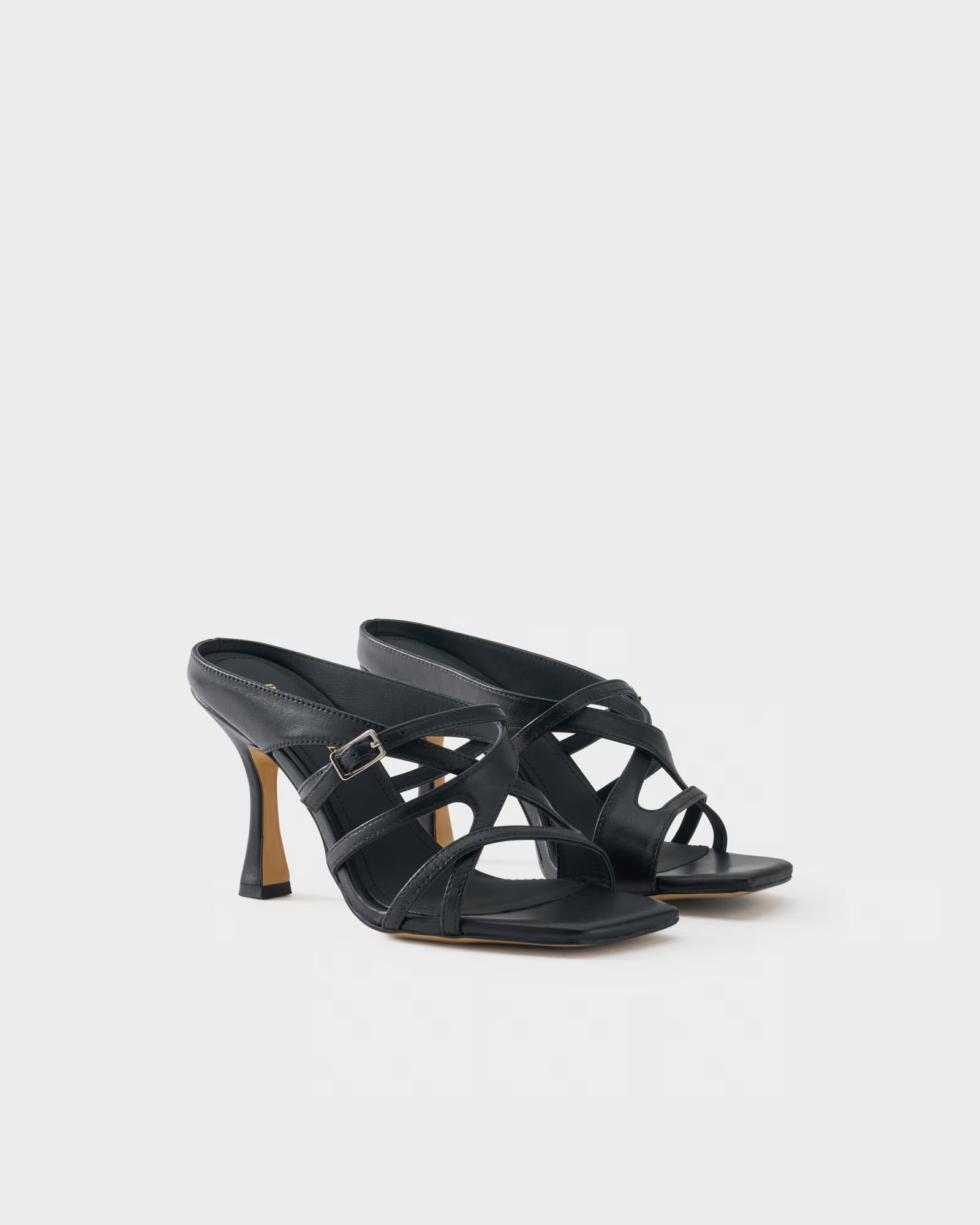 Sabot in nappa con tacco alto