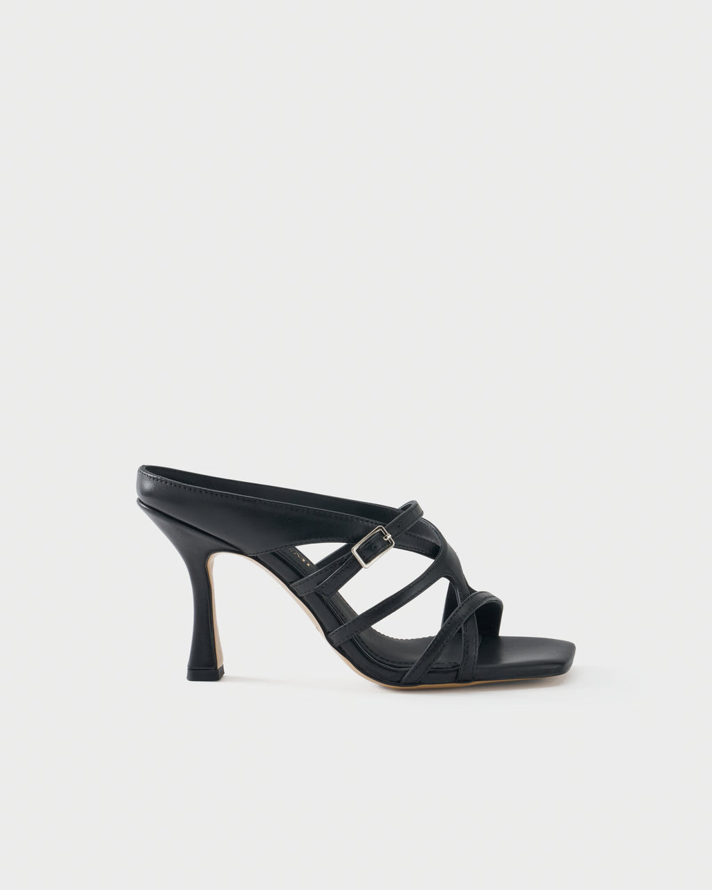 High-heeled mule in nappa leather