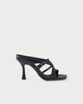 High-heeled mule in nappa leather