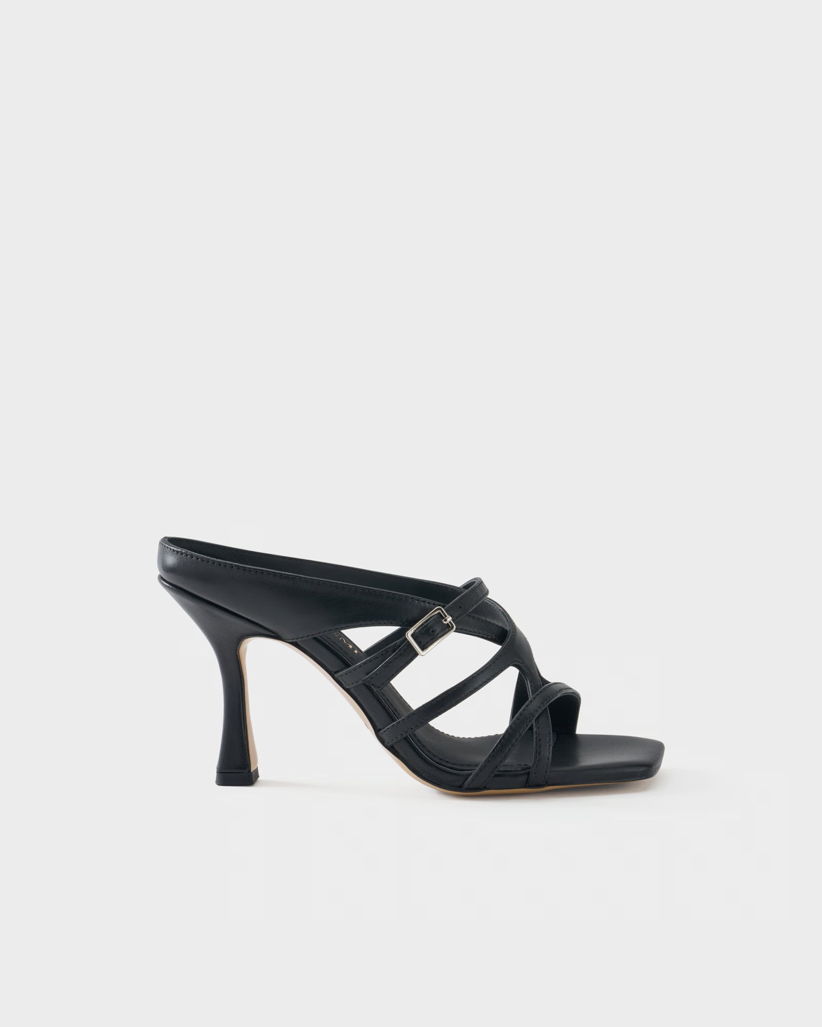 Sabot in nappa con tacco alto