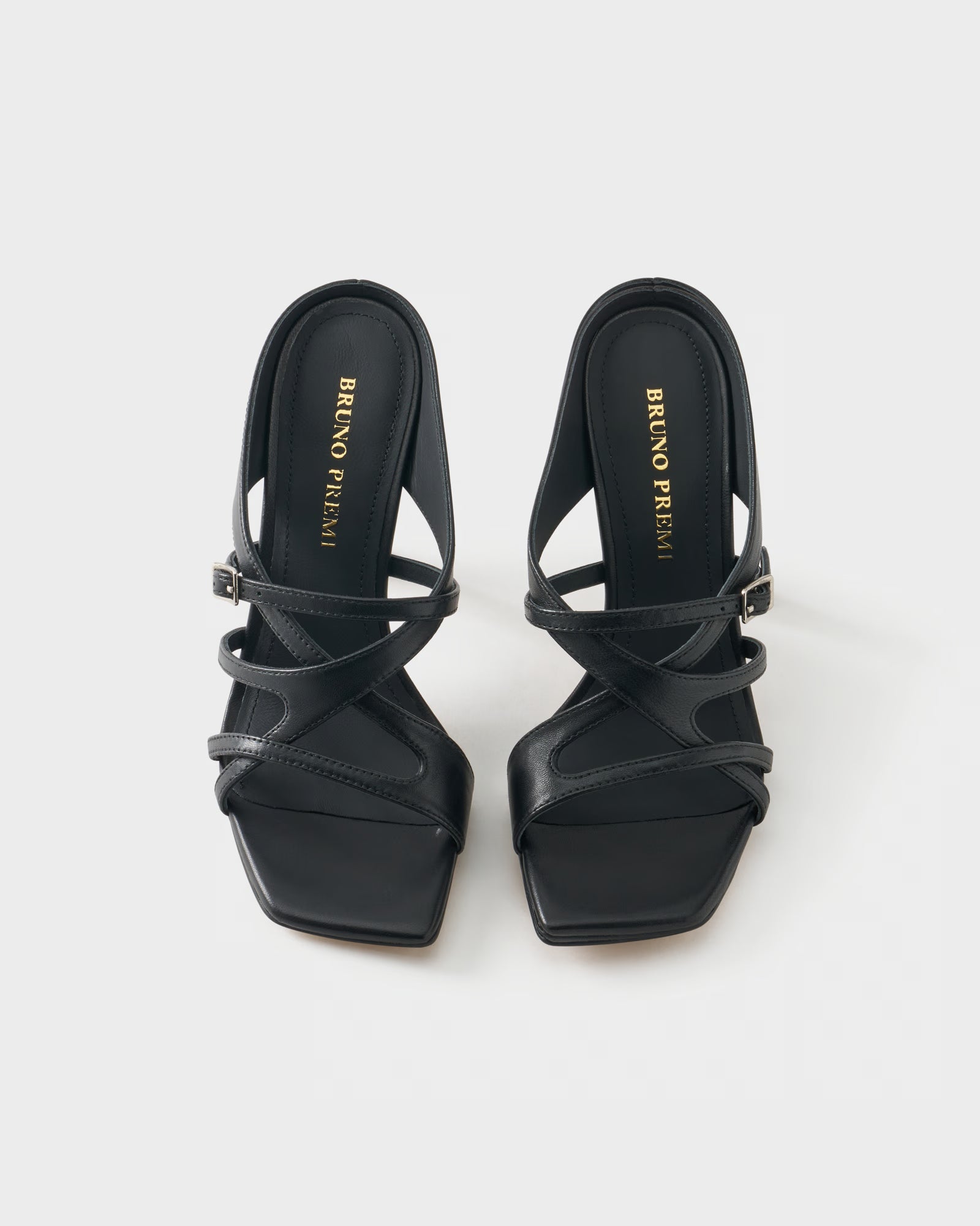 High-heeled mule in nappa leather
