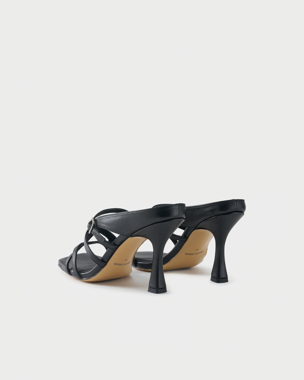 High-heeled mule in nappa leather