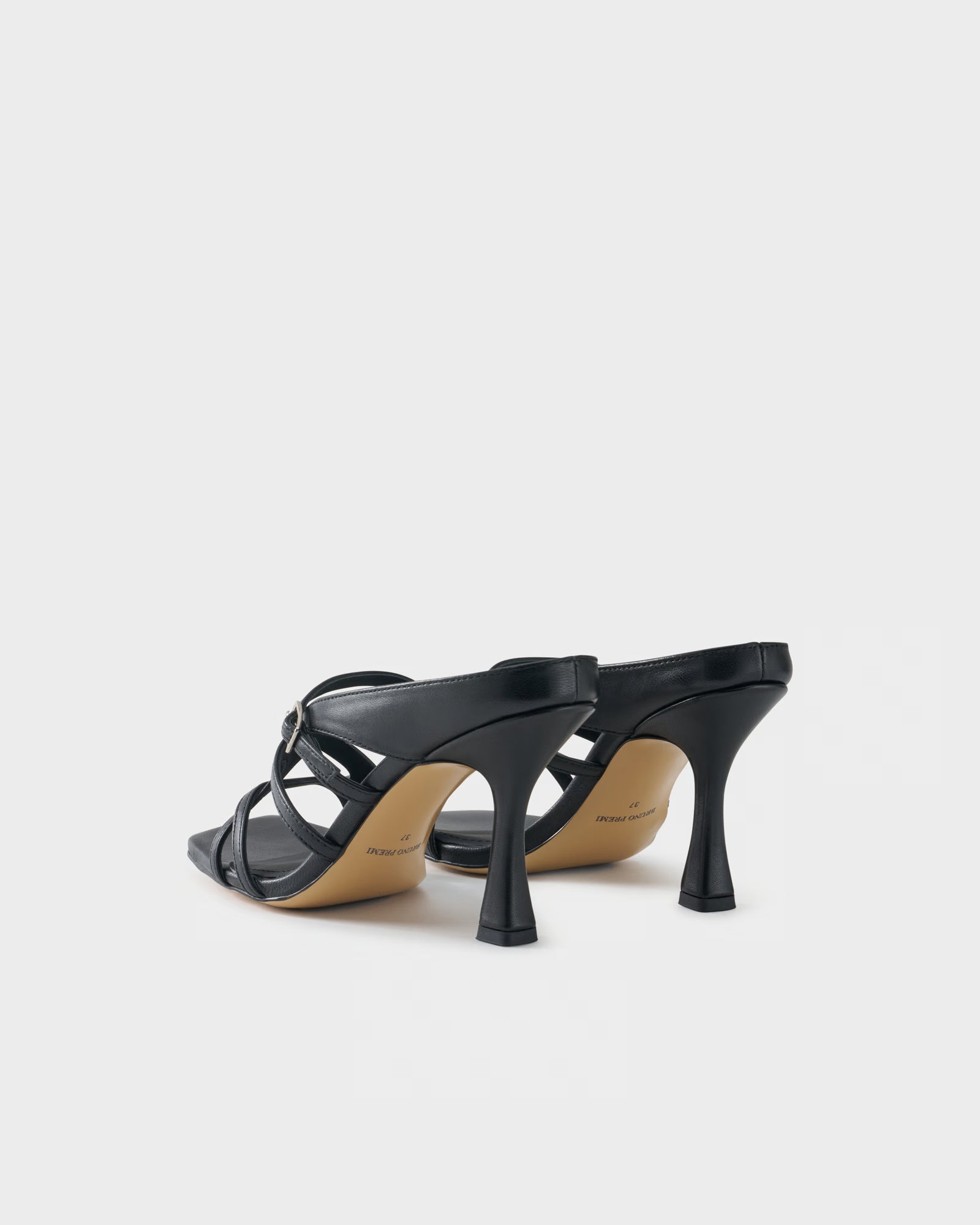 High-heeled mule in nappa leather