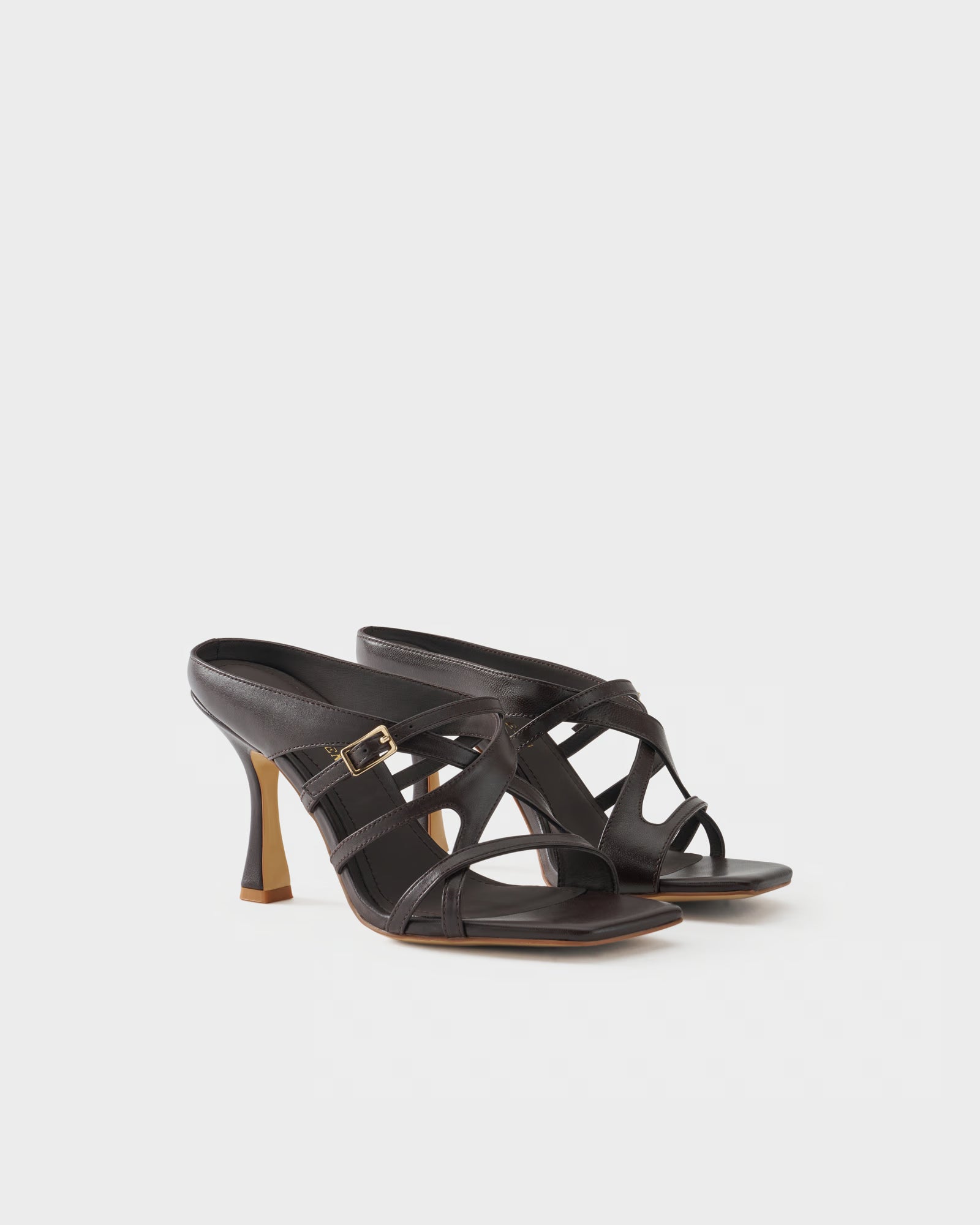 Sabot in nappa con tacco alto