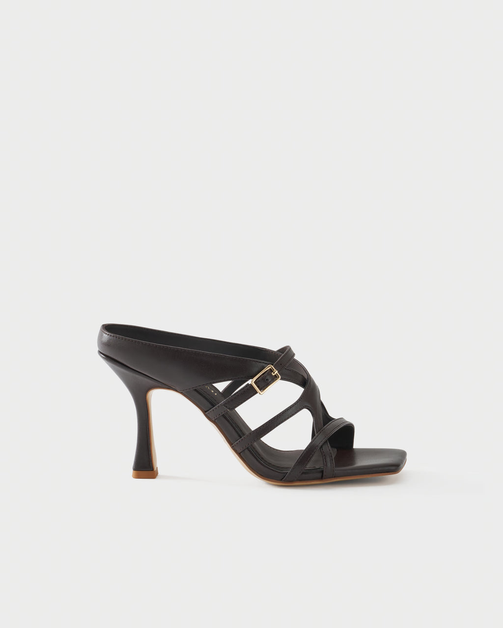 High-heeled mule in nappa leather