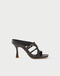 High-heeled mule in nappa leather