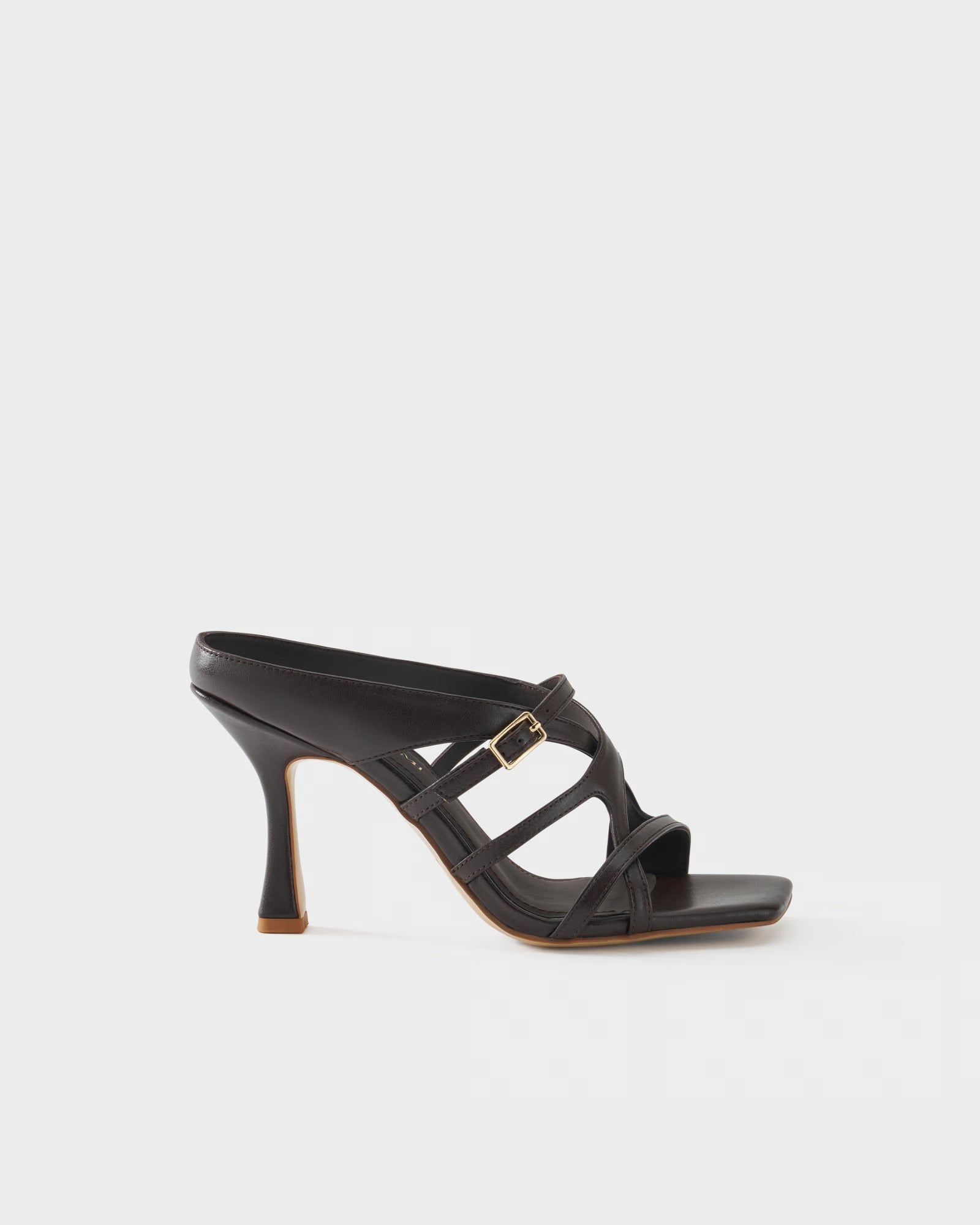 Sabot in nappa con tacco alto