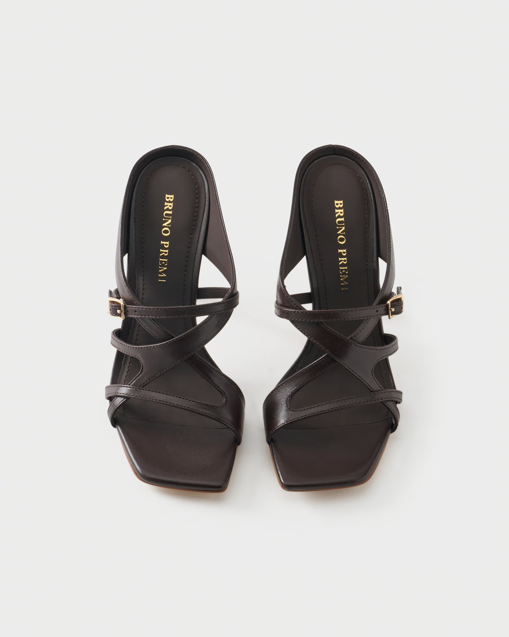 High-heeled mule in nappa leather