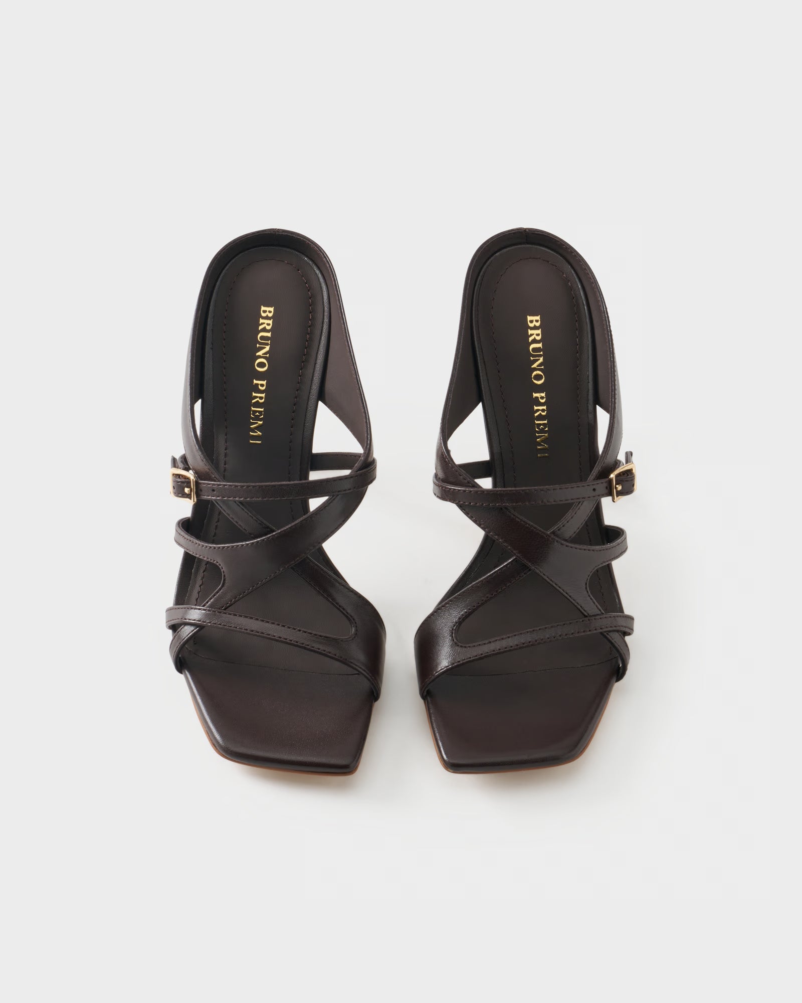 High-heeled mule in nappa leather