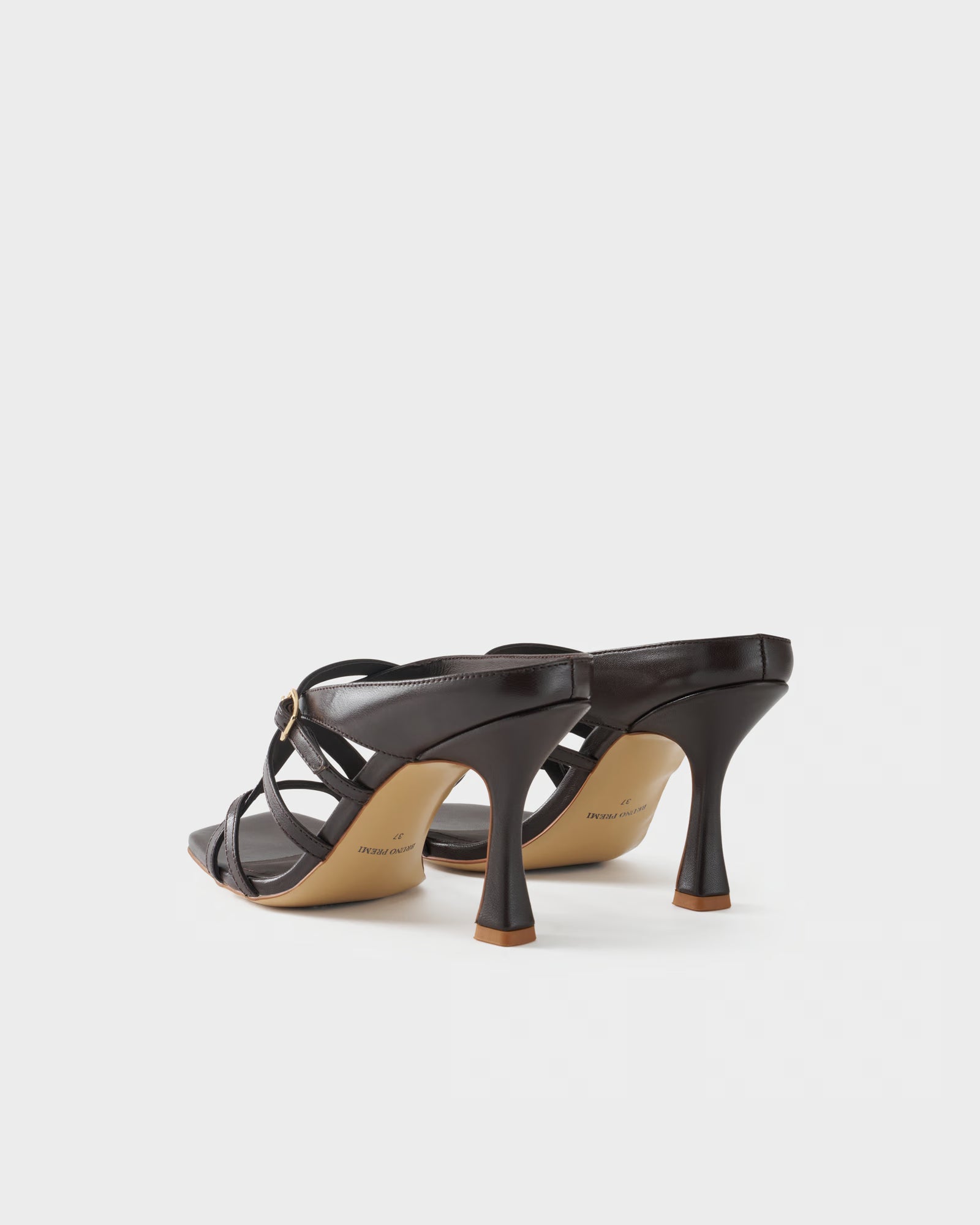 High-heeled mule in nappa leather
