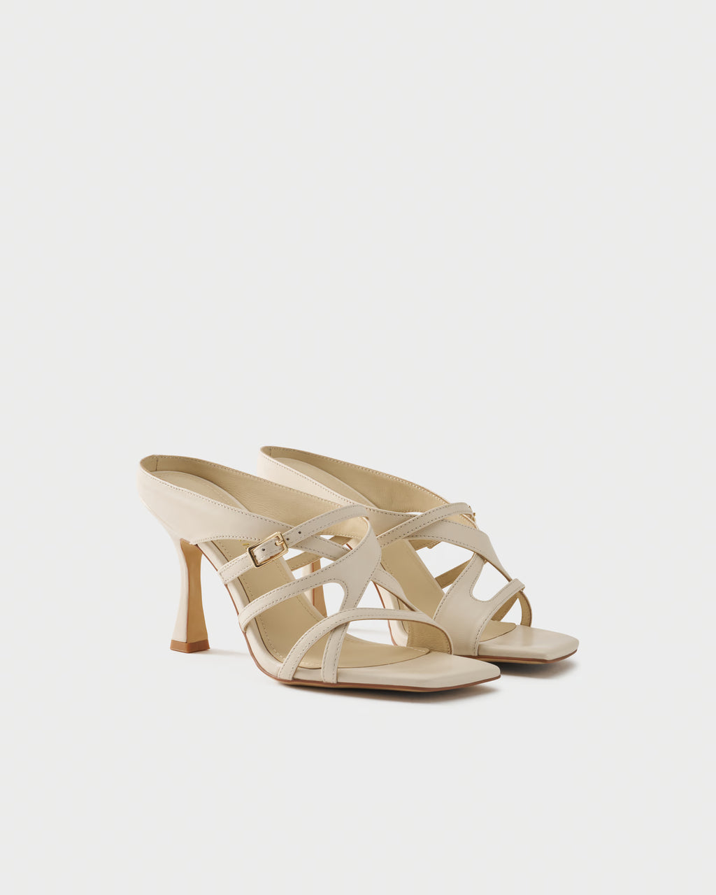 High-heeled mule in nappa leather