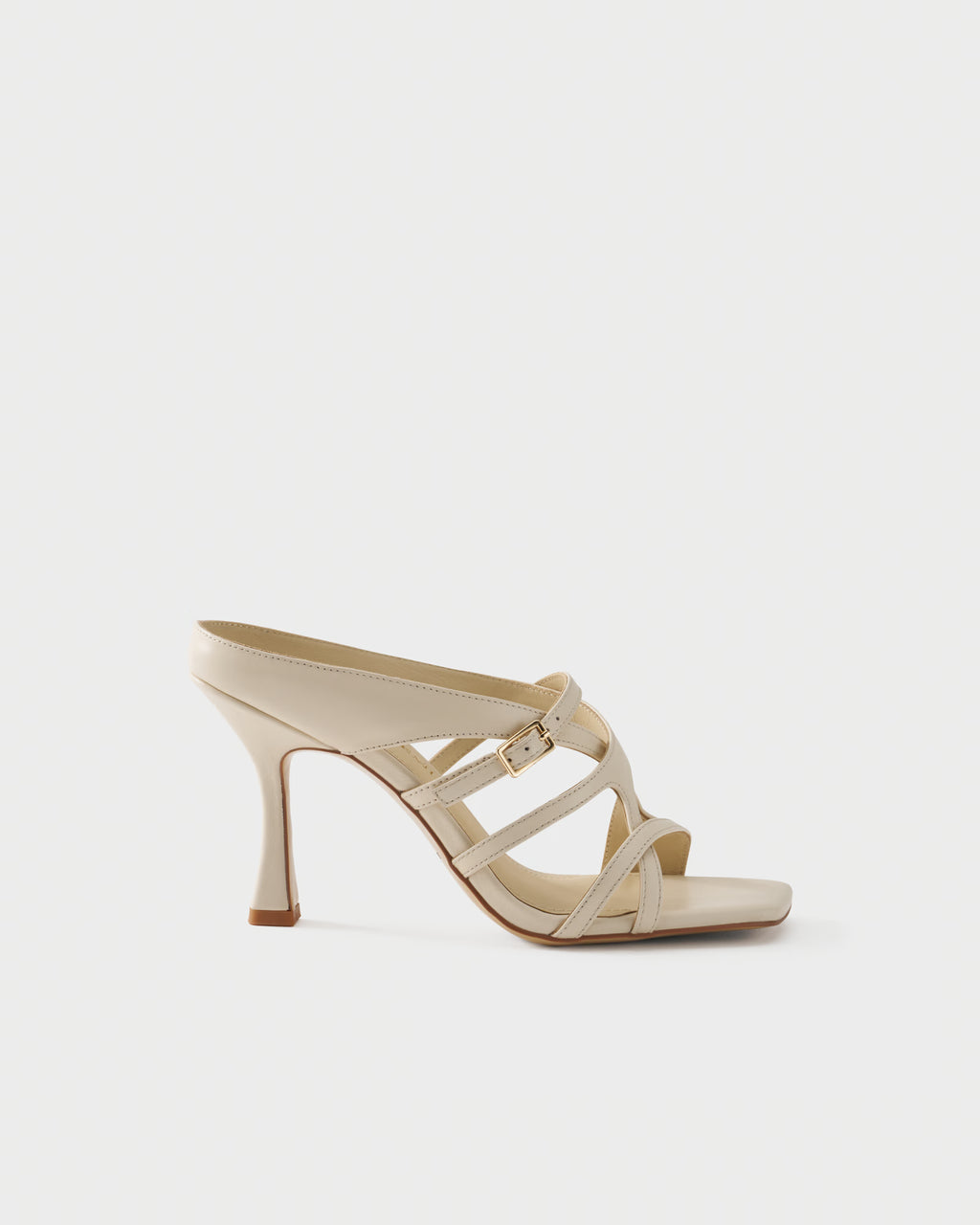 High-heeled mule in nappa leather