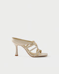 High-heeled mule in nappa leather