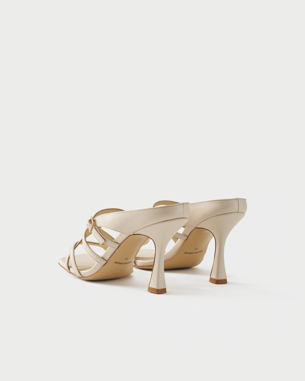 High-heeled mule in nappa leather