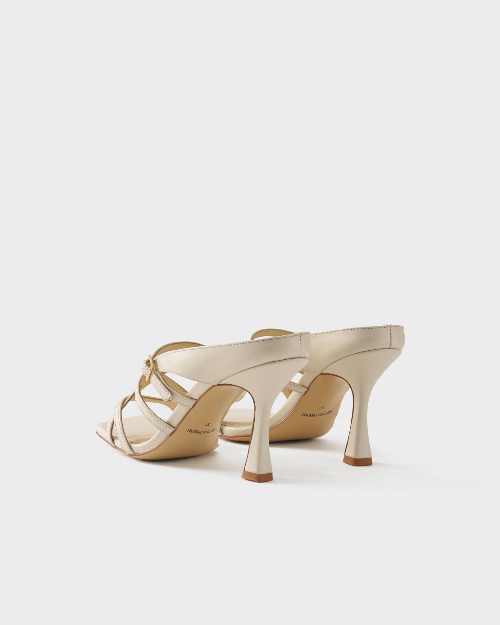 High-heeled mule in nappa leather
