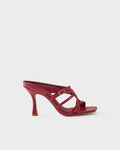 High-heeled mule in nappa leather