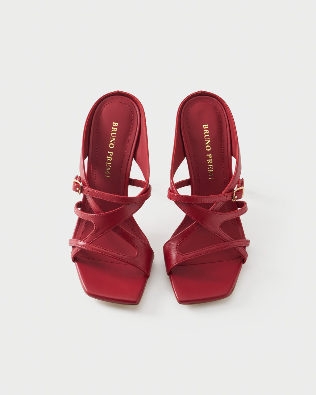 High-heeled mule in nappa leather