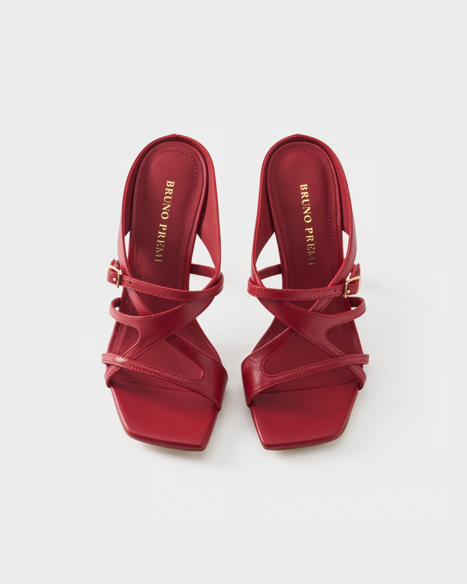 High-heeled mule in nappa leather