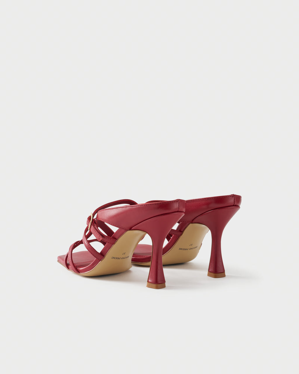 High-heeled mule in nappa leather