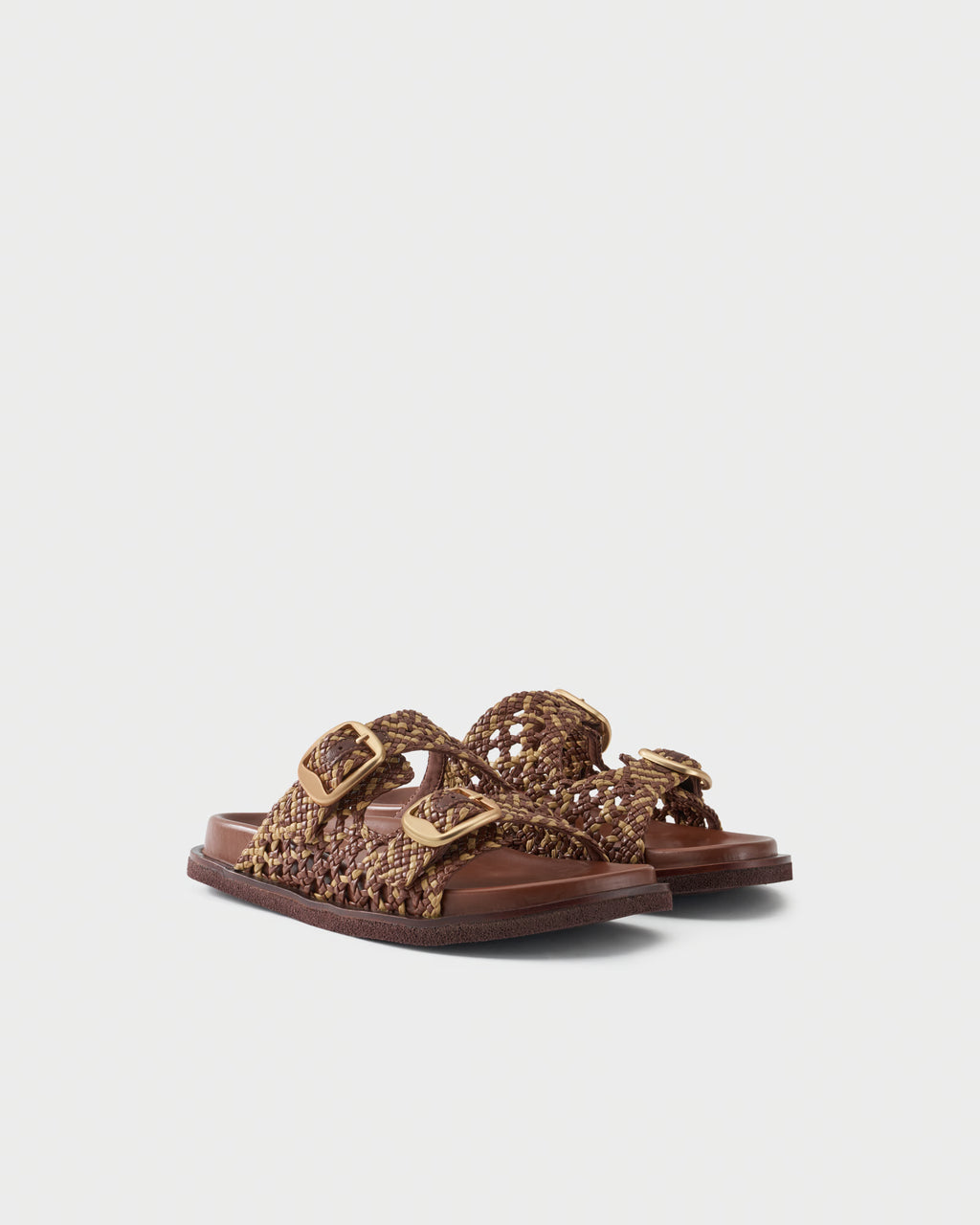 Flat slides in woven fabric