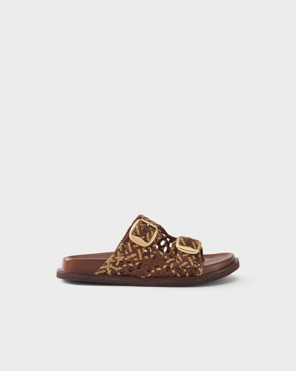 Flat slides in woven fabric