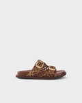 Flat slides in woven fabric