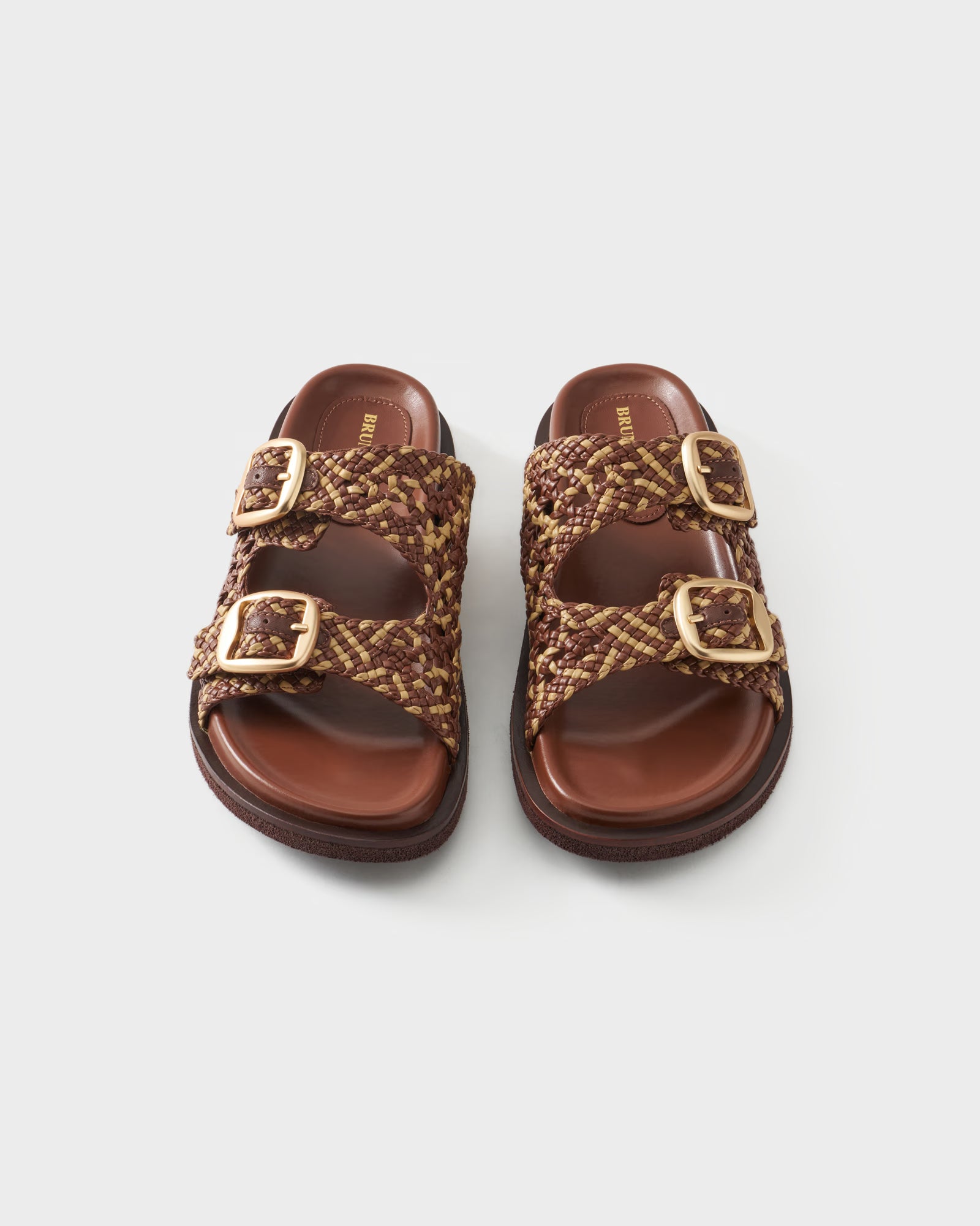 Flat slides in woven fabric