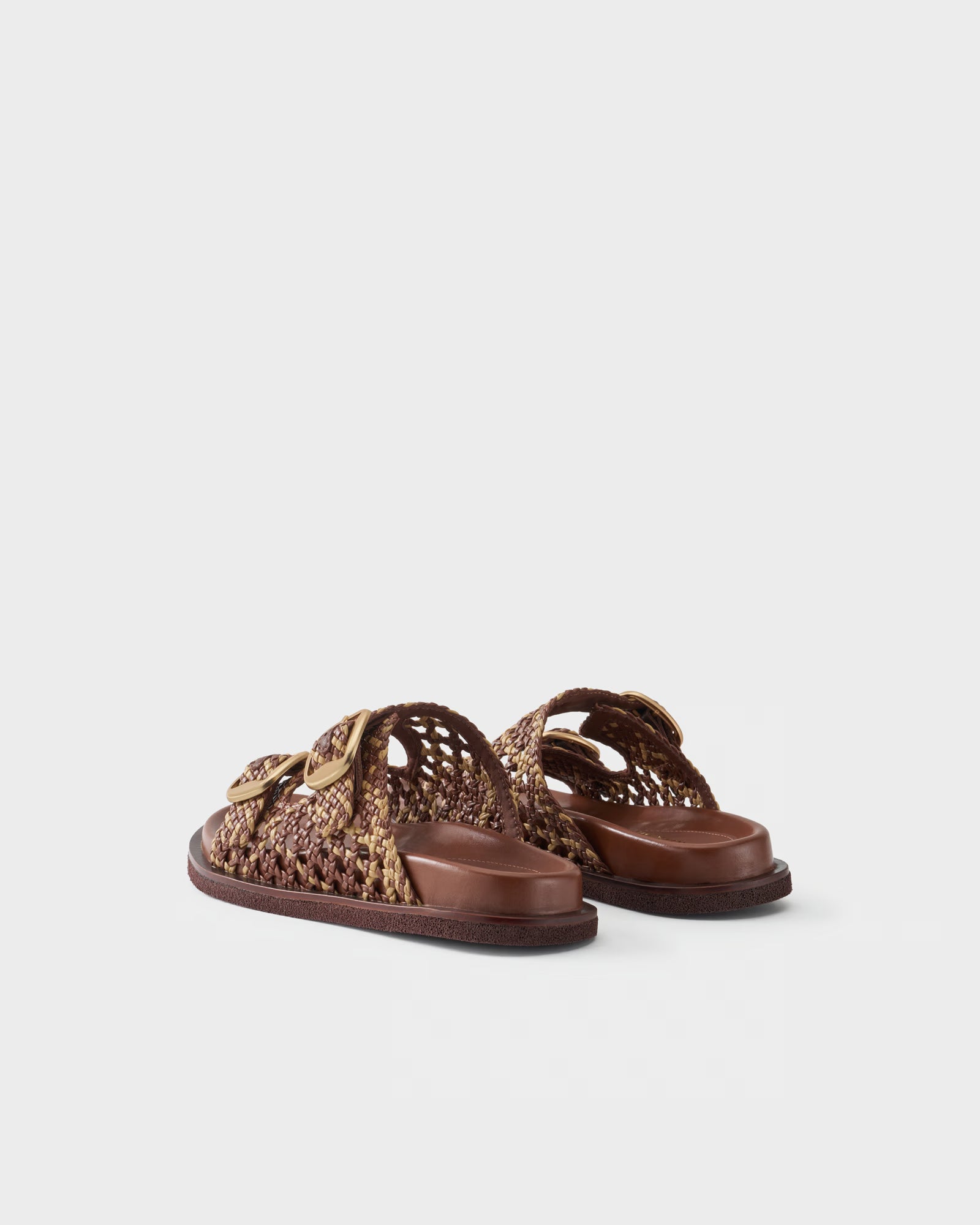 Flat slides in woven fabric