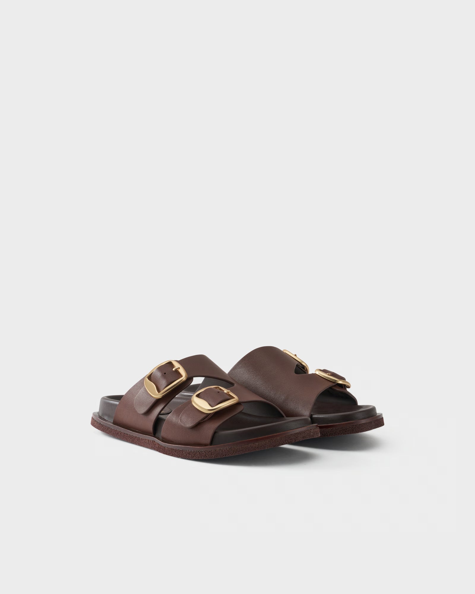 Sandalo slider in pelle