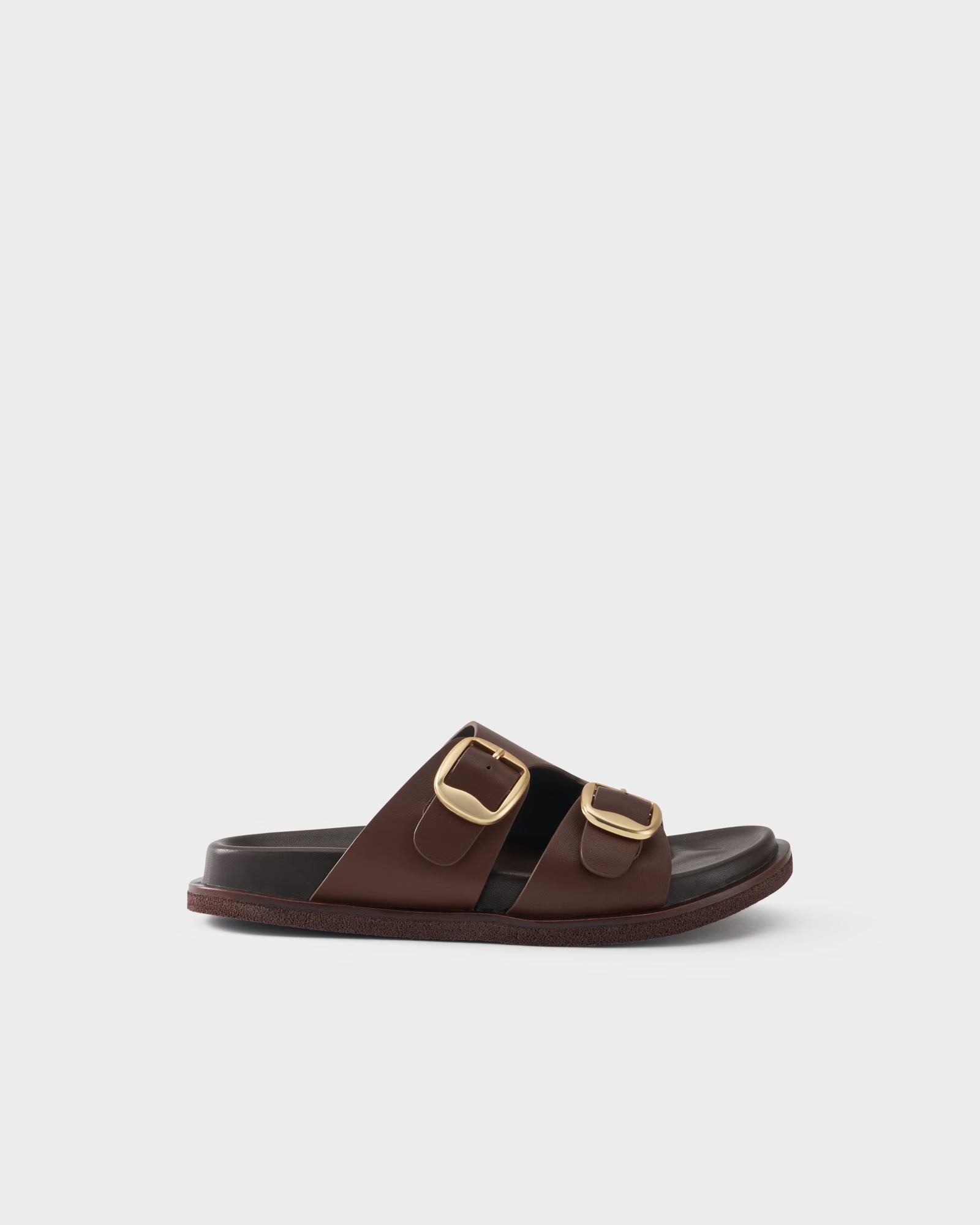 Sandalo slider in pelle