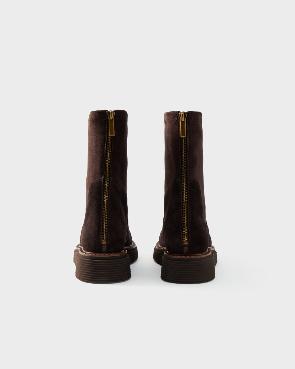 Stivaletto in camoscio con gambale stretch
