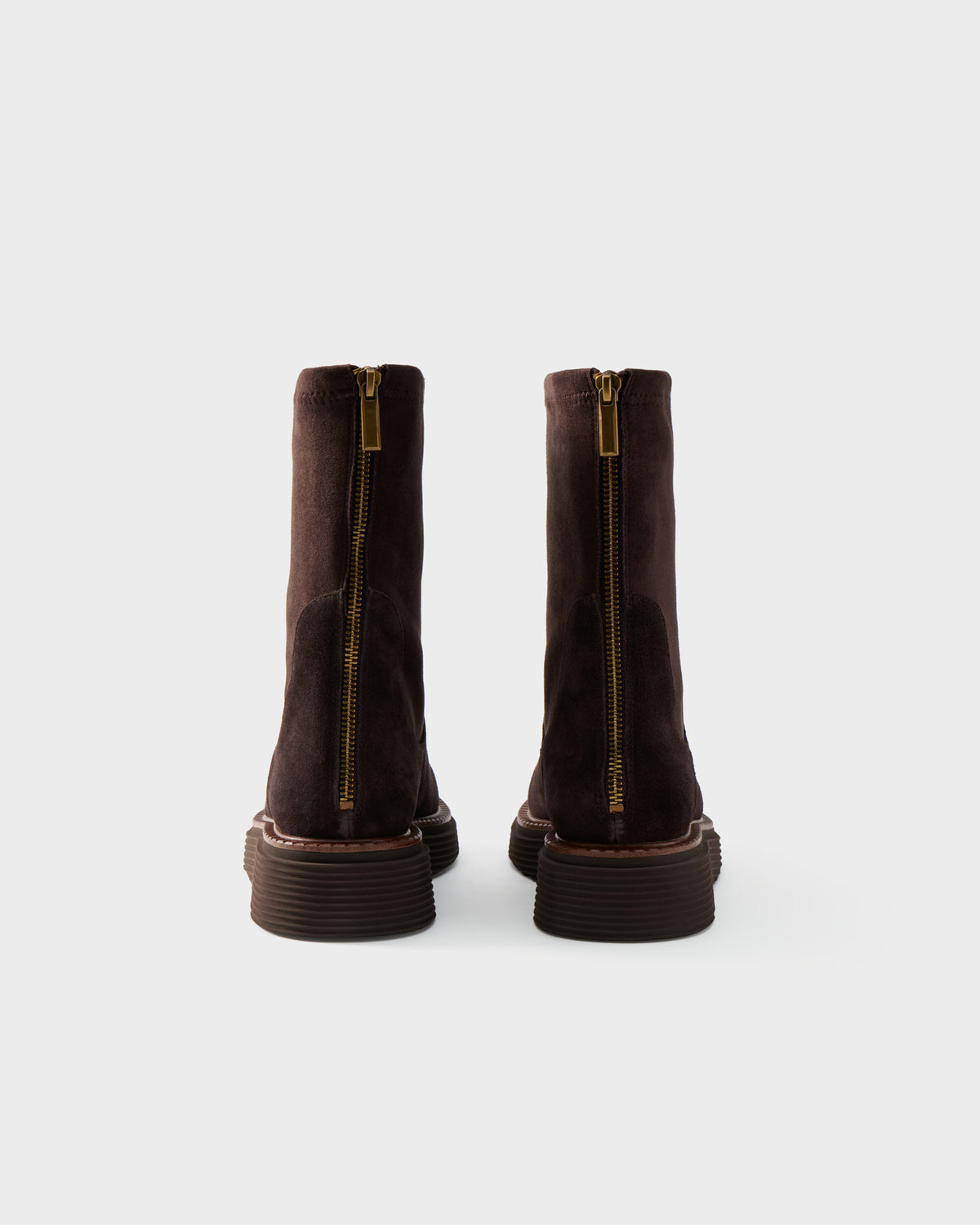 Stivaletto in camoscio con gambale stretch