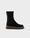 Stivaletto in camoscio con gambale stretch