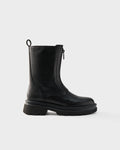 Stivaletti in pelle con zip frontale
